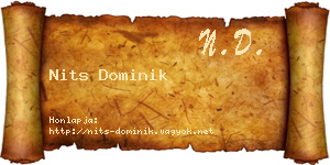 Nits Dominik névjegykártya